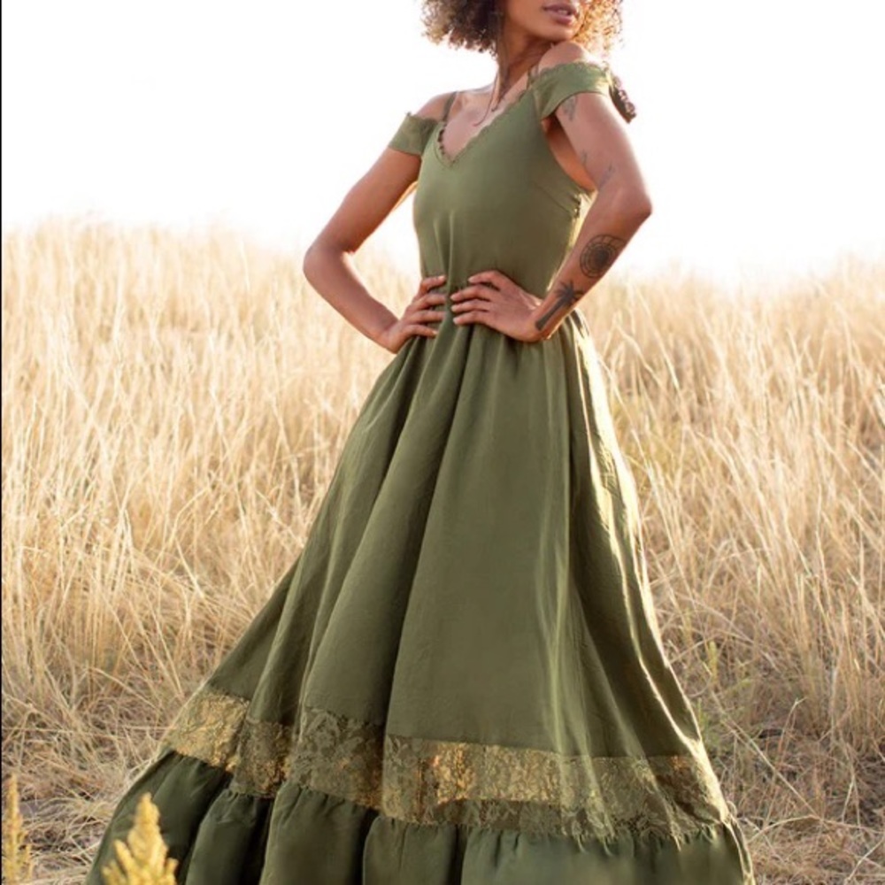 As IS Coral Dress in Olive from Joyfollie size large